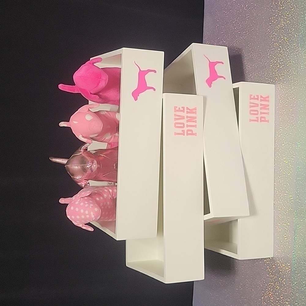 f VS Pink Metal Tote Bin Tray Display/ Prop All 4